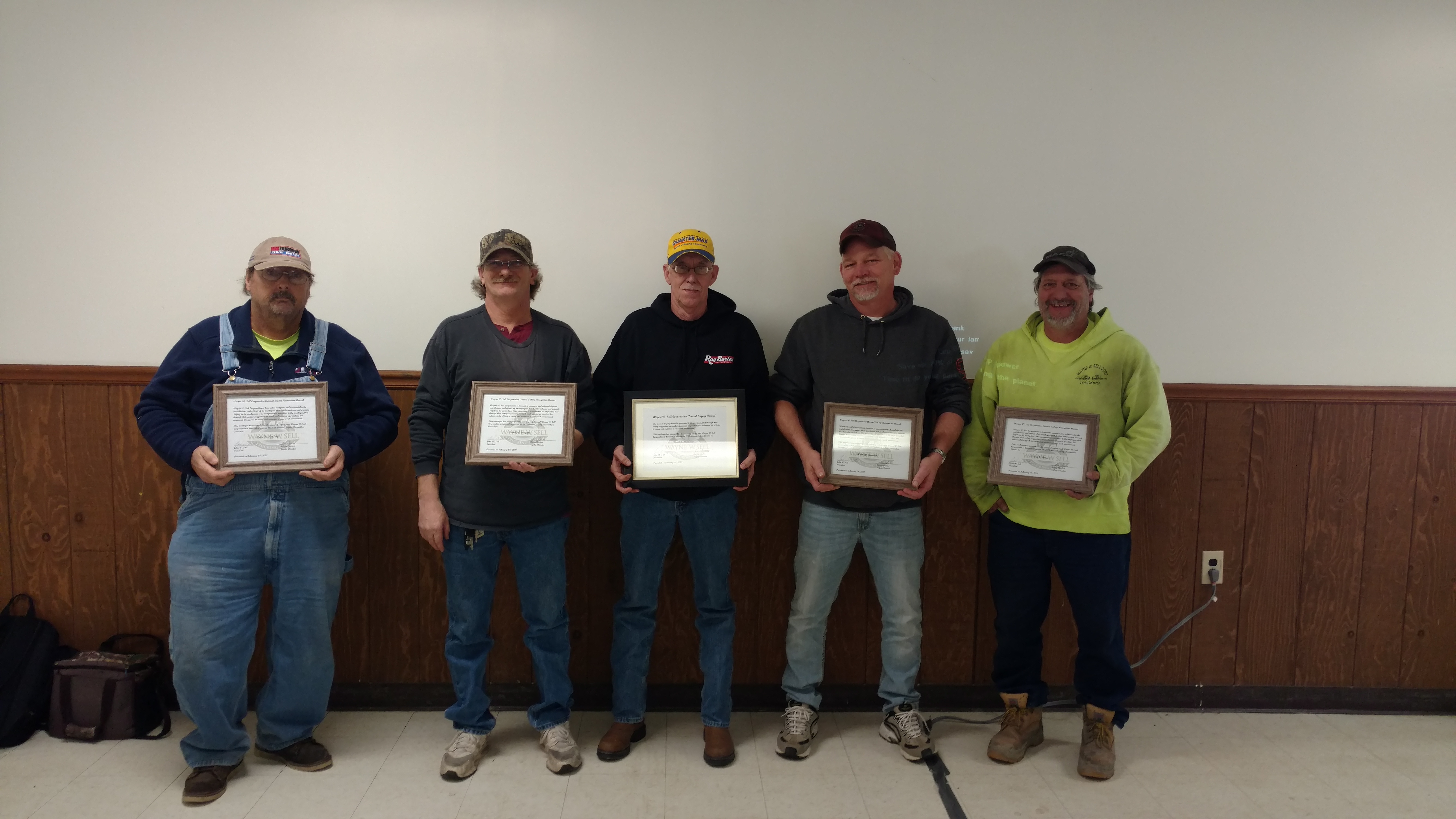2019 Annual Safety Recognition Award Nominees